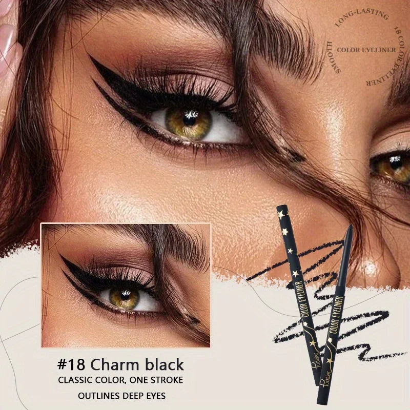 Waterproof Colorful Gel Eyeliner Pencil - Long-Lasting Natural Matte Eye Makeup