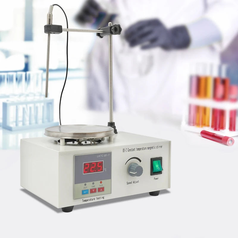 Magnetic Stirrer with Digital Temperature Control & Stepless Speed for Liquid Mixing