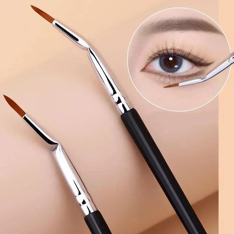 Angled Eyeliner Makeup Brush Set - Precise Eye Contour & Eyeshadow Tools