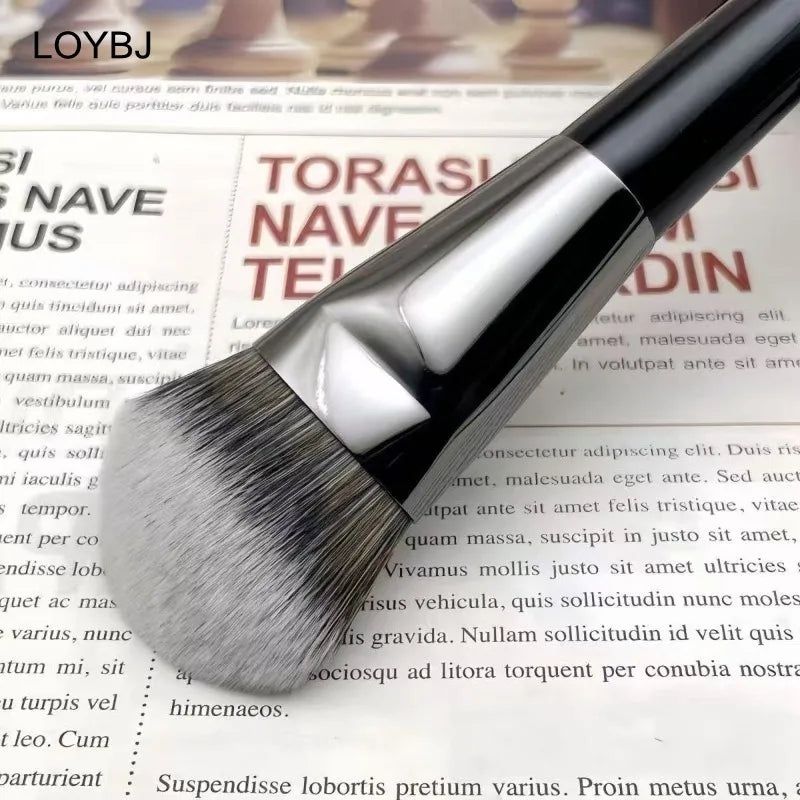 Angled Makeup Brush Set - Foundation Concealer BB Cream Face Tools, Multiple Handle Colors