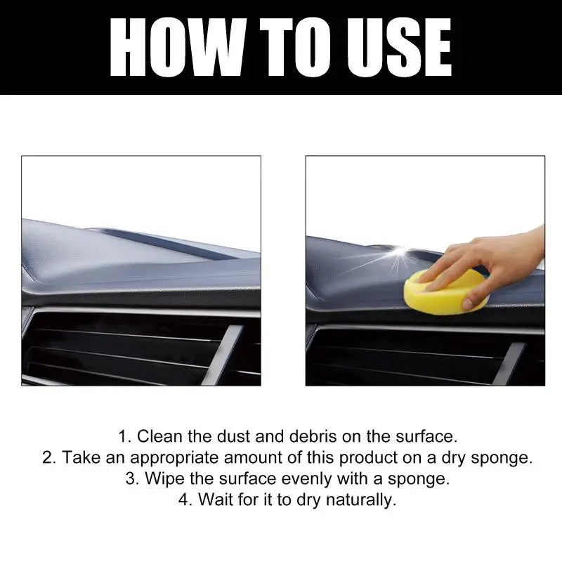 Car Interior Renovation Paste 100g Wax Cream for Leather Plastic Rubber Restoration