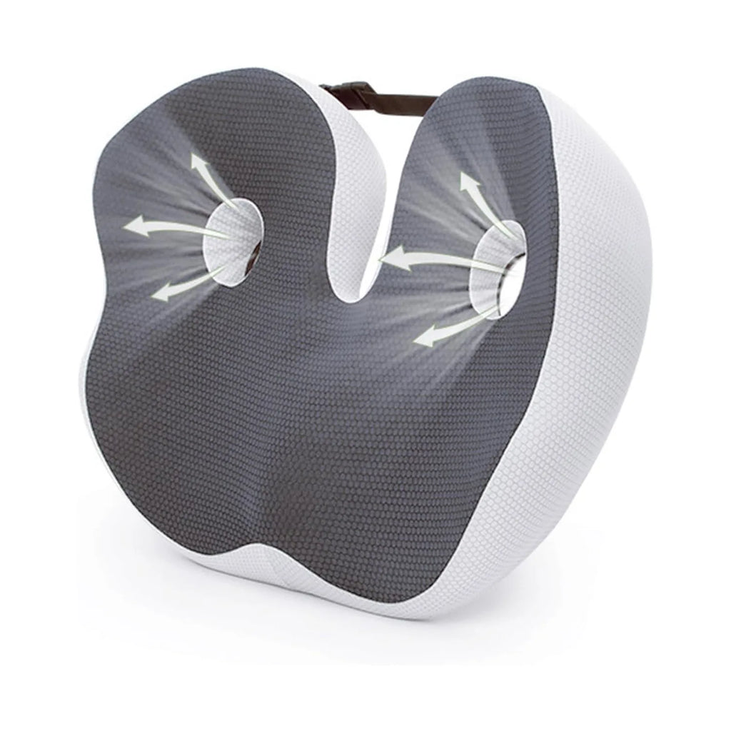 Orthopedic Memory Foam Seat Cushion for Tailbone Sciatica Back Pain Relief Black