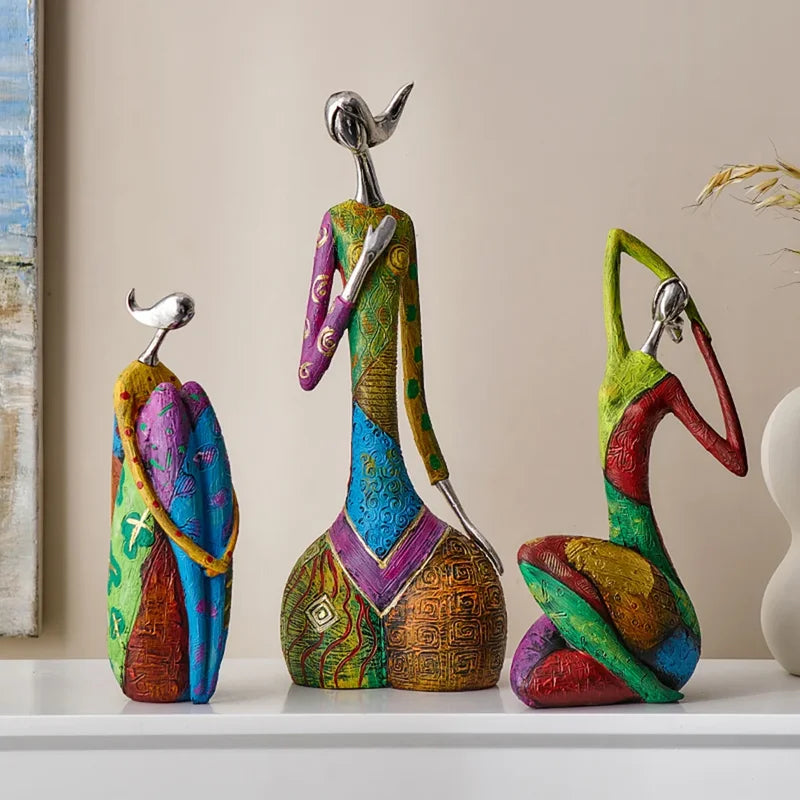 Abstract Nordic Style Creative Home Decor Figurine for Living Room Modern Art Sculpture