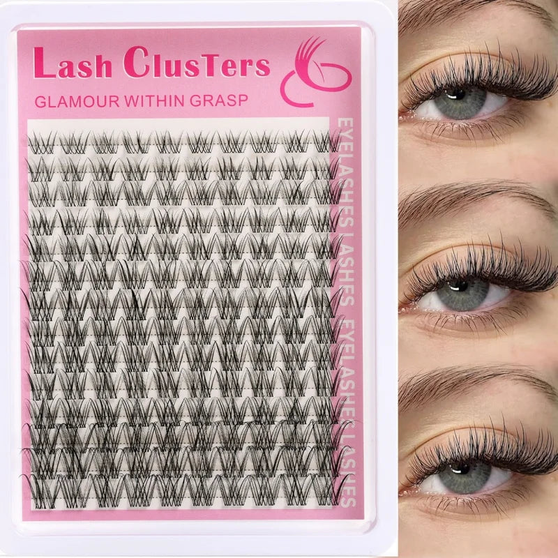 Natural Style Short Clus­ter­ed False Eyelashes with C-Shaped Curls 8-16mm