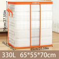 Large Portable Clothing and Quilt Storage Bag with Window - Durable Polyester Organizer