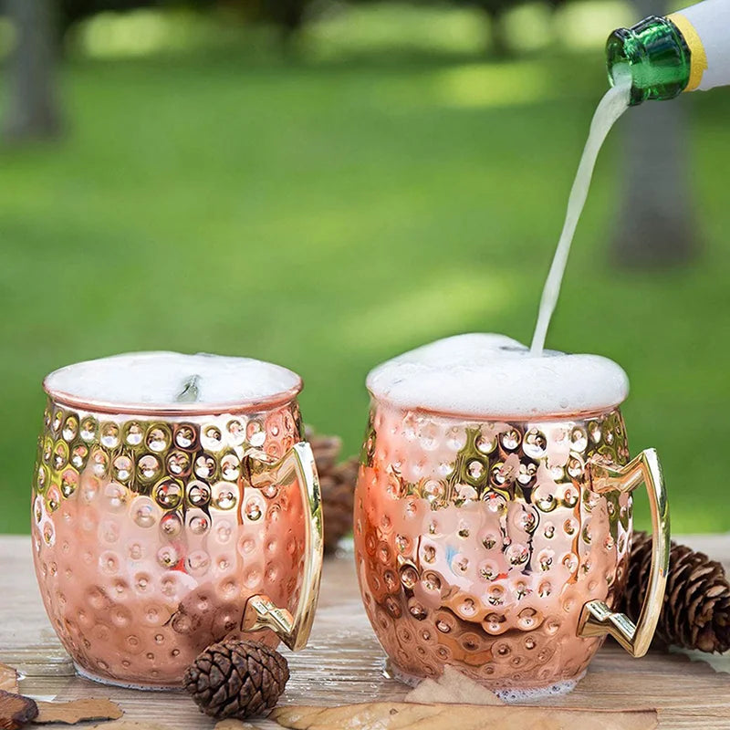 Stainless Steel Moscow Mule Copper Mug - Retro Cocktail & Beer Cup