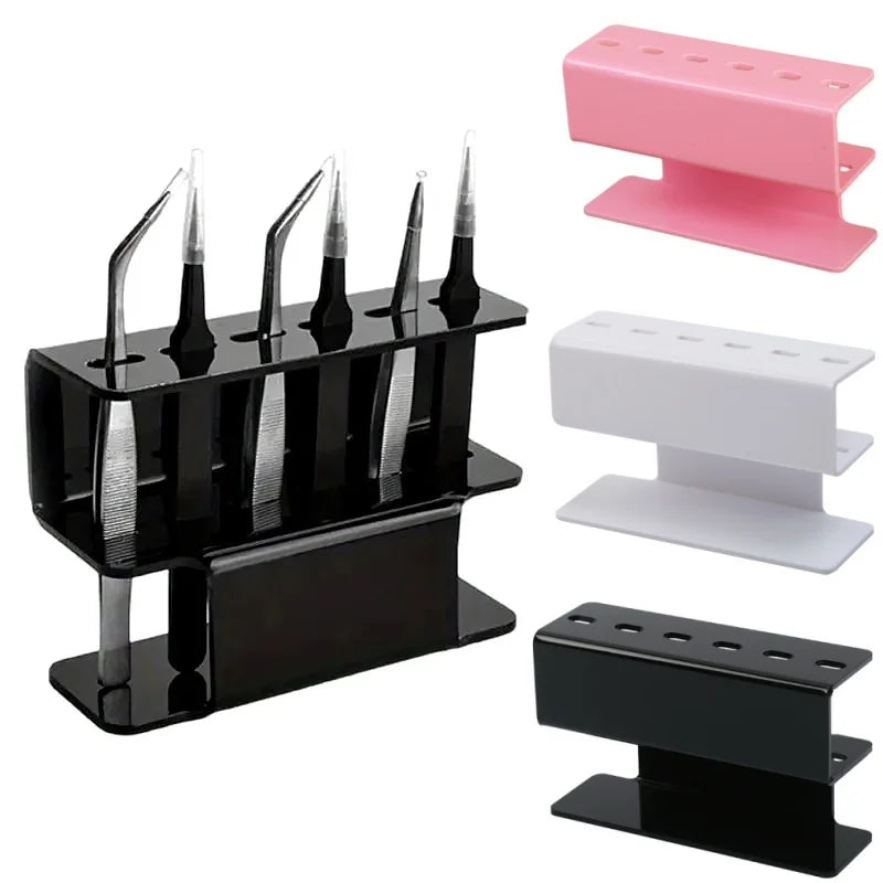 Acrylic Tweezer Storage Rack for Eyelash Extension Display & Organization