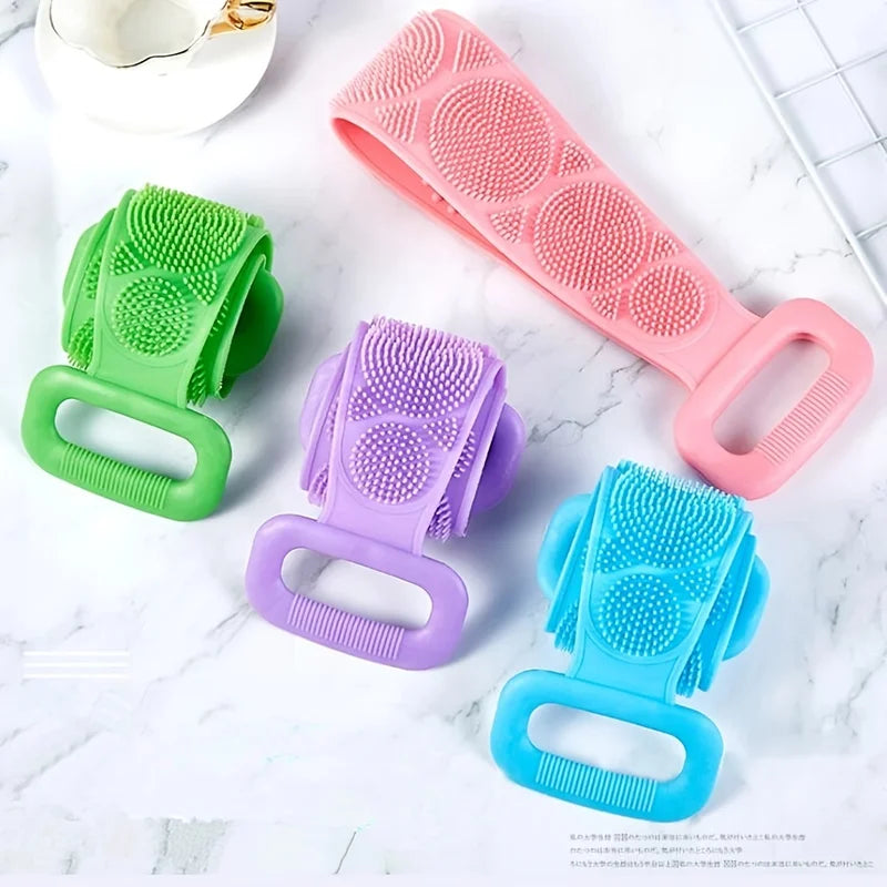 Silicone Bath Exfoliating Scrubber Brush for Shower & Body Cleaning