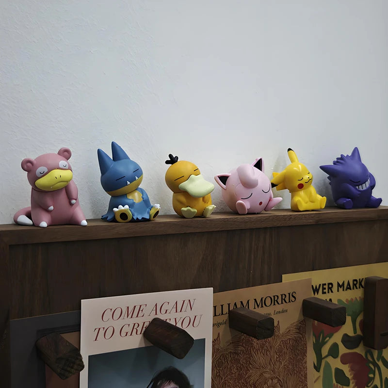 6pcs Pokemon Action Figures Set - Pikachu Psyduck Gengar Jigglypuff Slowpoke Toys