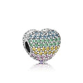 Deep Blue Space Star Moon Charm Beads for DIY Bracelets - Silver 925