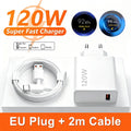 120W USB Wall Charger EU Plug Fast Charging Adapter for Xiaomi Redmi POCO Phones