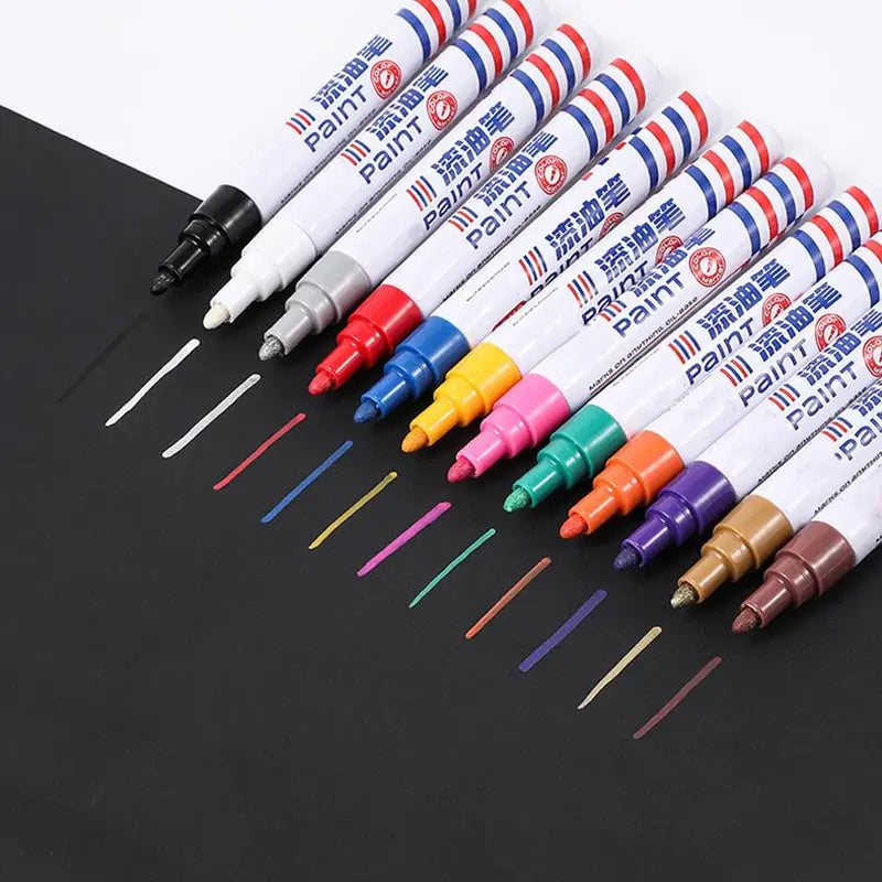 Oil Based Paint Markers for Car Scratch Repair and Crafting - Waterproof & Permanent