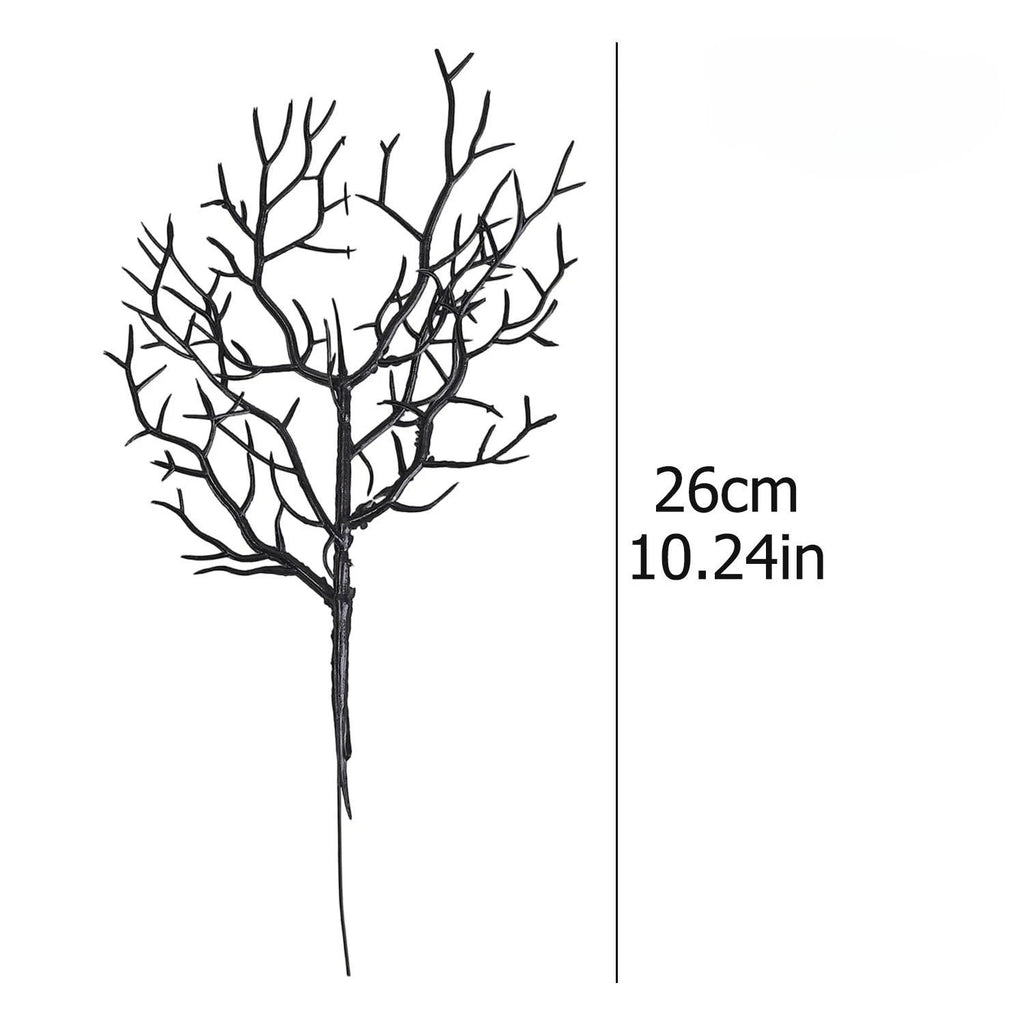 Halloween Artificial Black Branches 26cm Home Decor Fake Plant Stem Pack