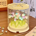 DIY Tulip Flower Sea Cake Box Night Light Lamp Decor - Handmade Bedroom Gift