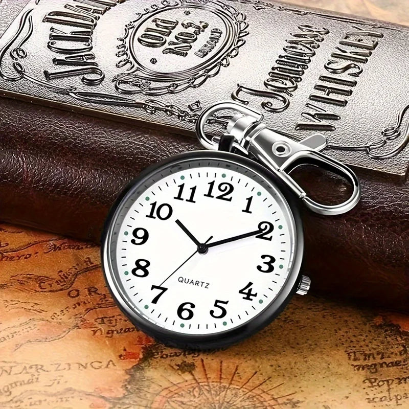 Mini Quartz Pocket Watch Keyring - Nurse, Doctor, Student Gift & Accessory