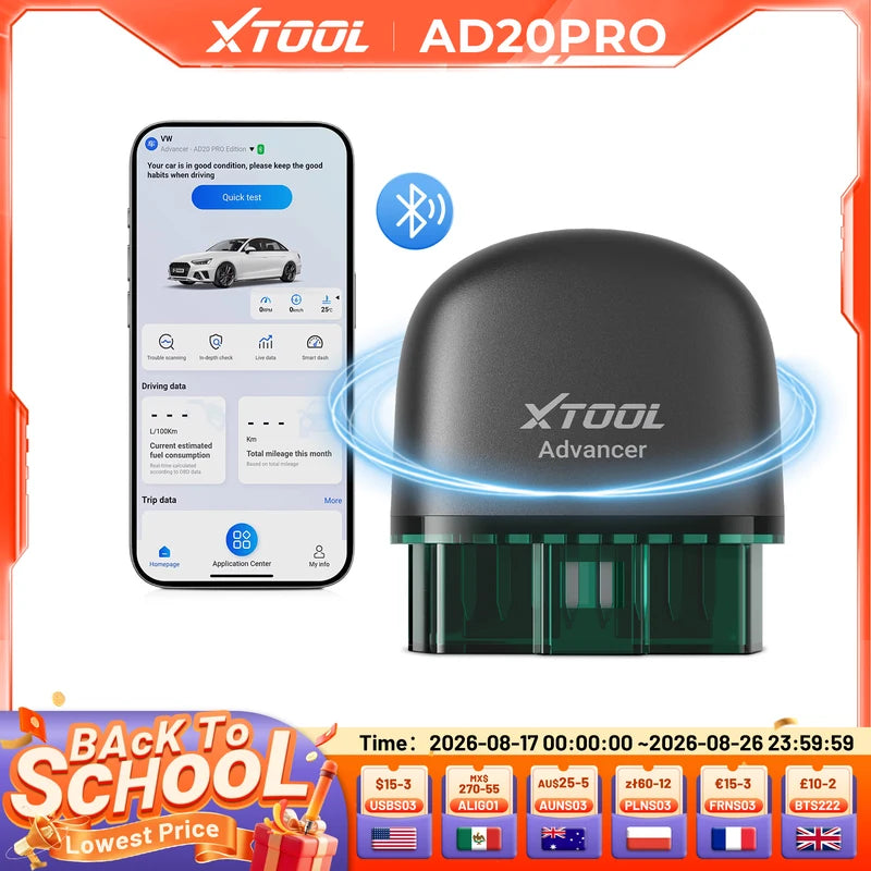 OBD2 Car Diagnostic Scanner Check Engine Light Code Reader for Android & iOS