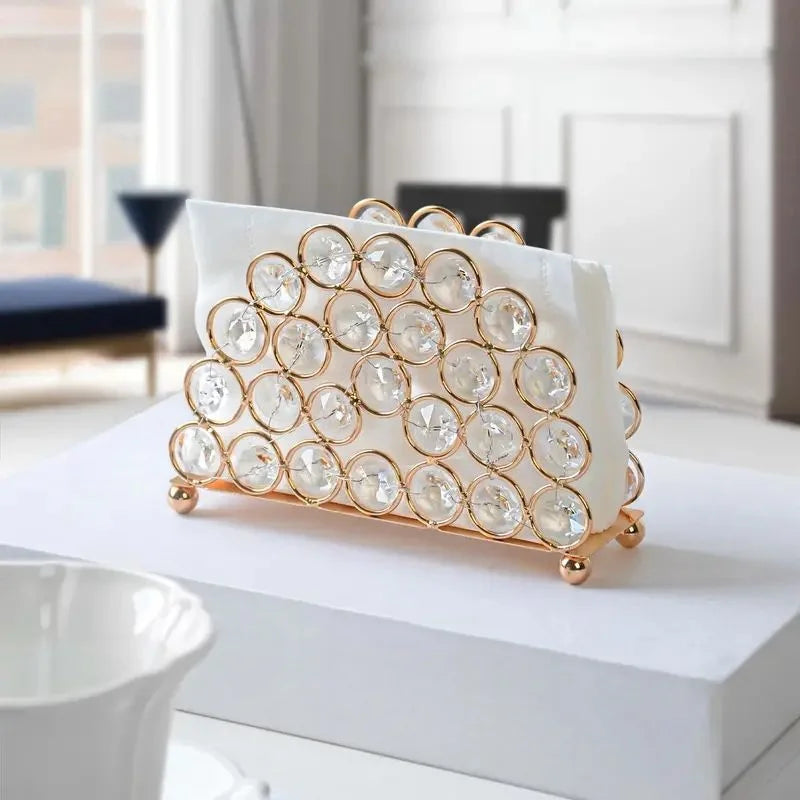 Elegant Nordic Paper Napkin Rack with Metal Finish for Kitchen & Restaurant