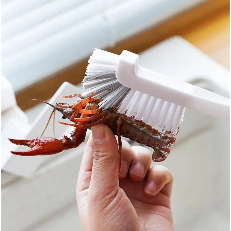 Multipurpose Plastic Cleaning Brush with Long Handle for Kitchen and Household Use