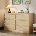 6-Drawer Dresser for Bedroom - 46.7" Wide Wooden Storage Chest, Modern Design