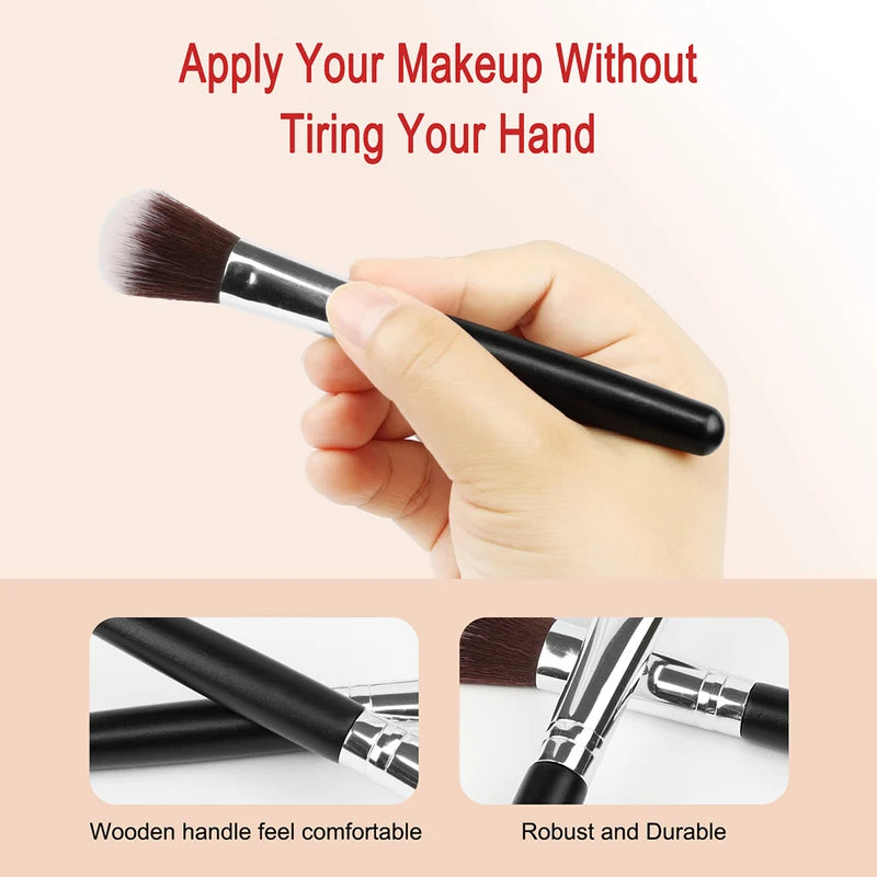Makeup Brush and Sponge Set - Soft Fluffy Cosmetic Tools for Face & Eyes