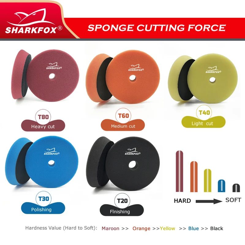 Car Polishing Pads 5 Inch Waxing Buffing Discs for Vehicle Body Care Kit