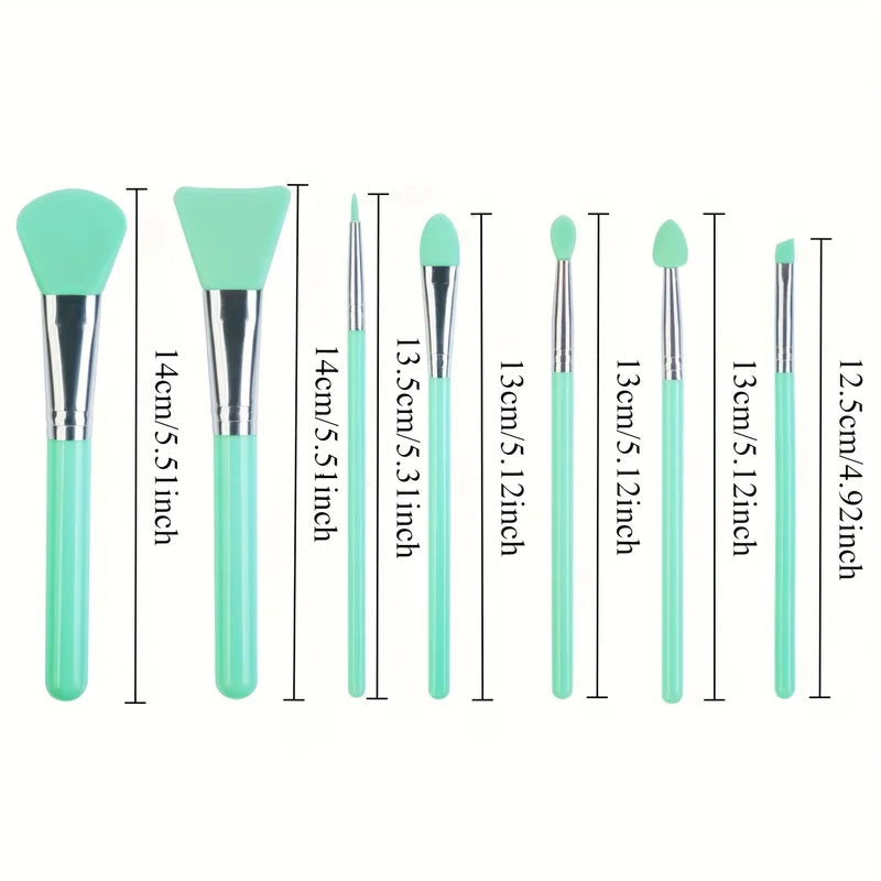 Silicone Brush Applicator Kit for Resin, Mask, and Makeup - 7 Pieces