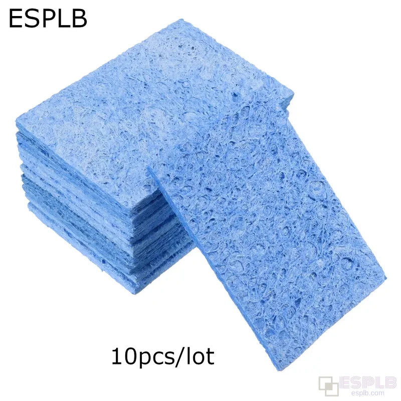 10pcs Soldering Sponge Set for BGA Iron Tip Cleaning - Yellow & Blue