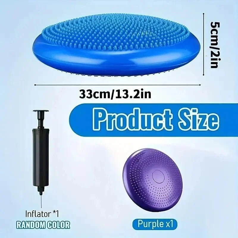 Balance Pad Yoga Cushion Balance Trainer with Inflatable Ball & Anti-Burst Design