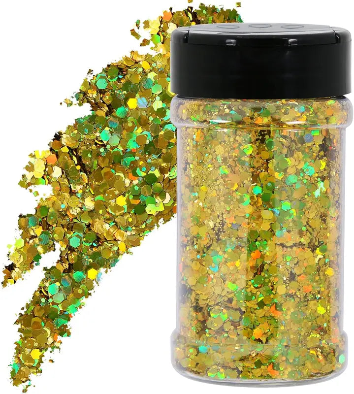 Silver Holographic Nail Glitter Mix 50g Chunky & Fine Glitter for Nail Art & Crafts