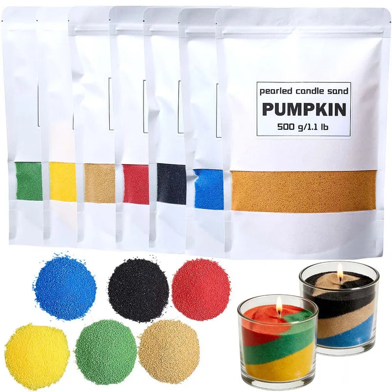 Colorful Granular Wax for Candle Making Sand Painting DIY Materials 500g