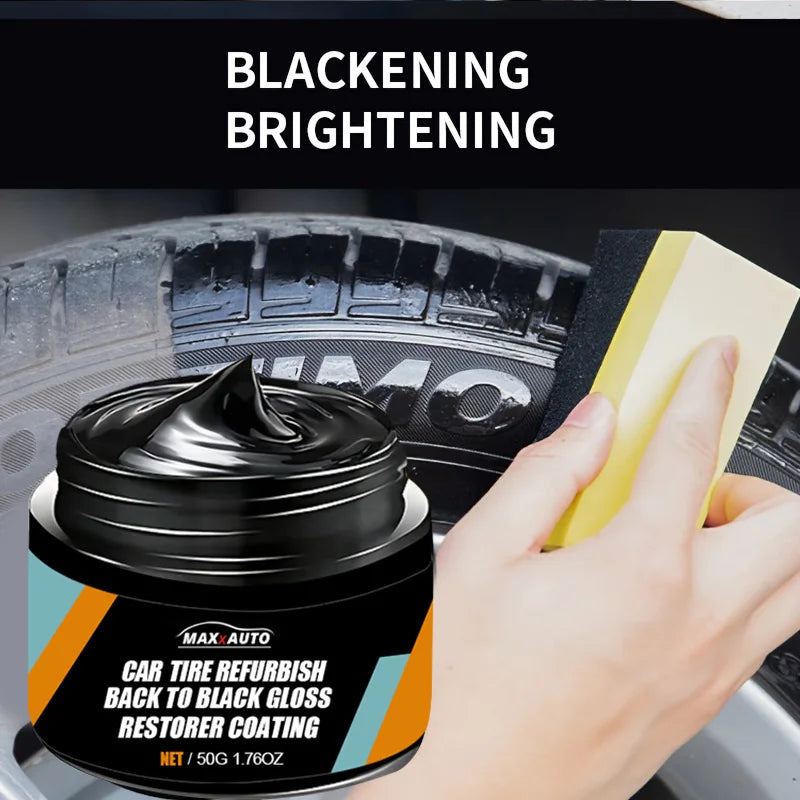 Car Tire Restorer Wax Kit - Long-Lasting Gloss & Plastic Renovation
