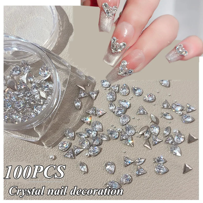Mixed Shape 3D Mini Zircon Nail Rhinestones for Manicure & Nail Art Decorations