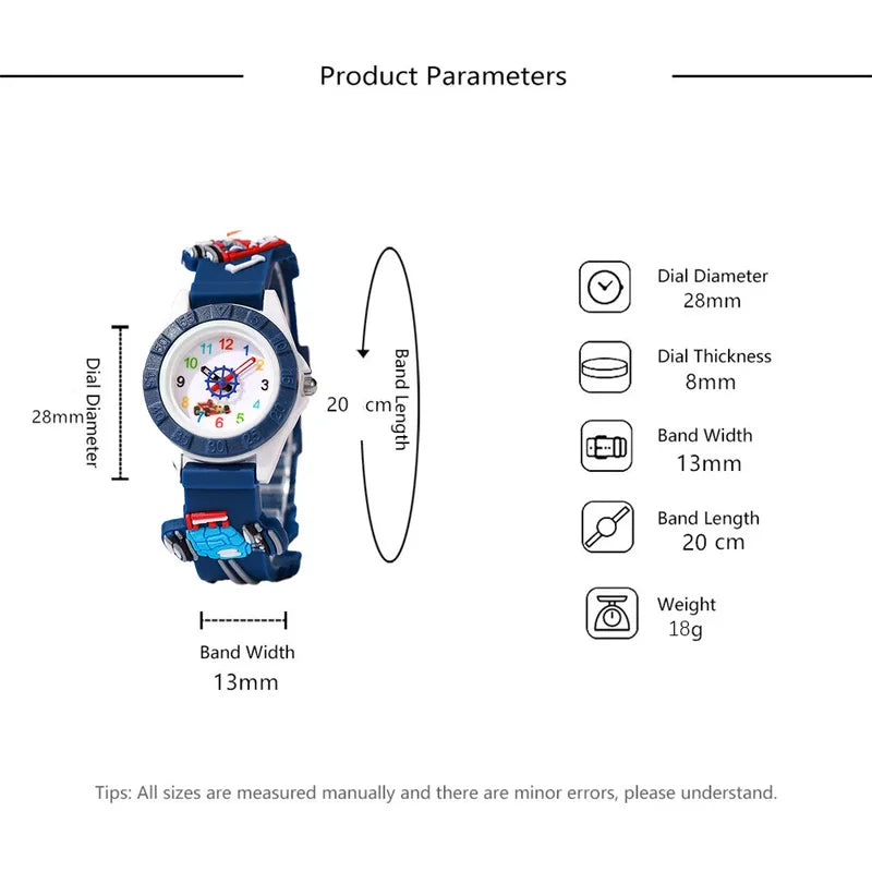 Cute Children's Cartoon Robot Watch Silicone Casual Kids Sport Watch