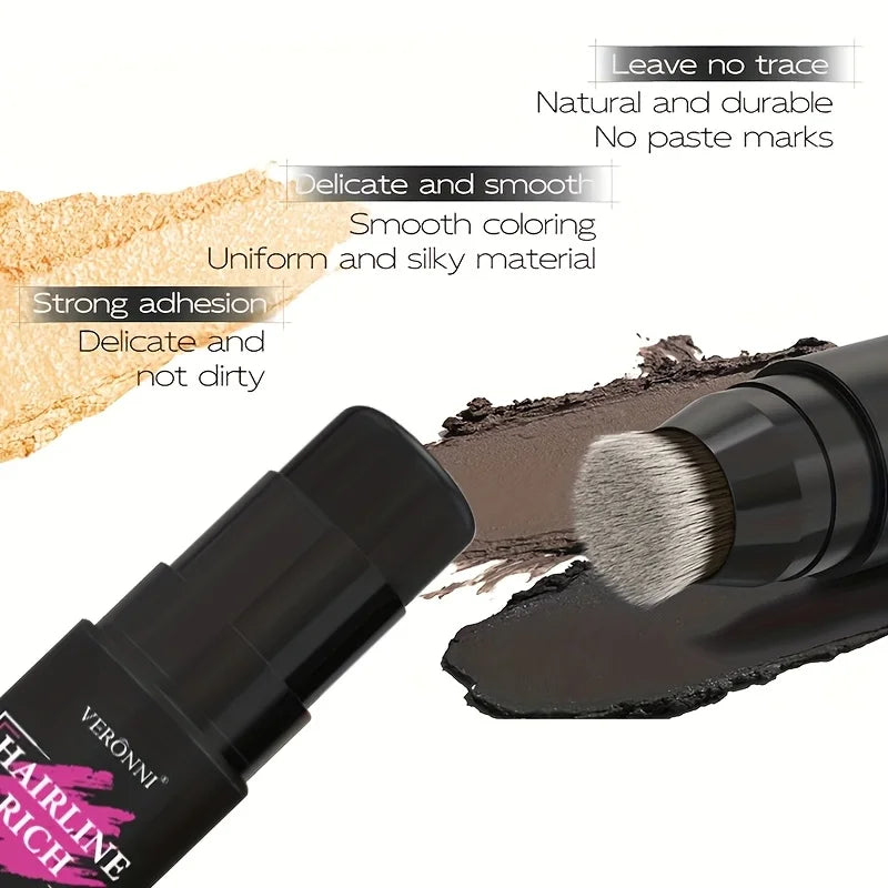Hairline Concealer Powder & Color Pen Set - Waterproof Quick Coverage for Gray & White Hair Roots