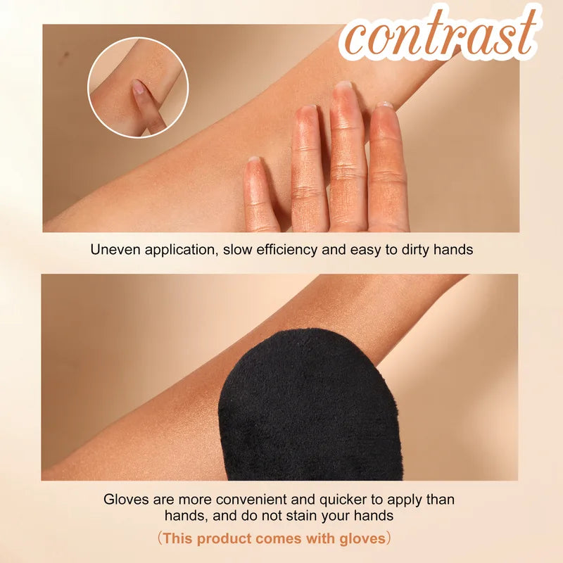 Waterproof Face & Body Foundation Lotion with Shimmer and Long-Lasting Tan