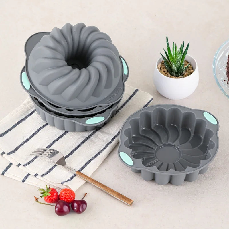 High-Temperature Resistant Silicone Cake Mold Non-Stick Baking Pan Muffin Cookie