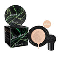 Waterproof Face Foundation with Mushroom Applicator - Moisturizing CC Cream for Face Makeup