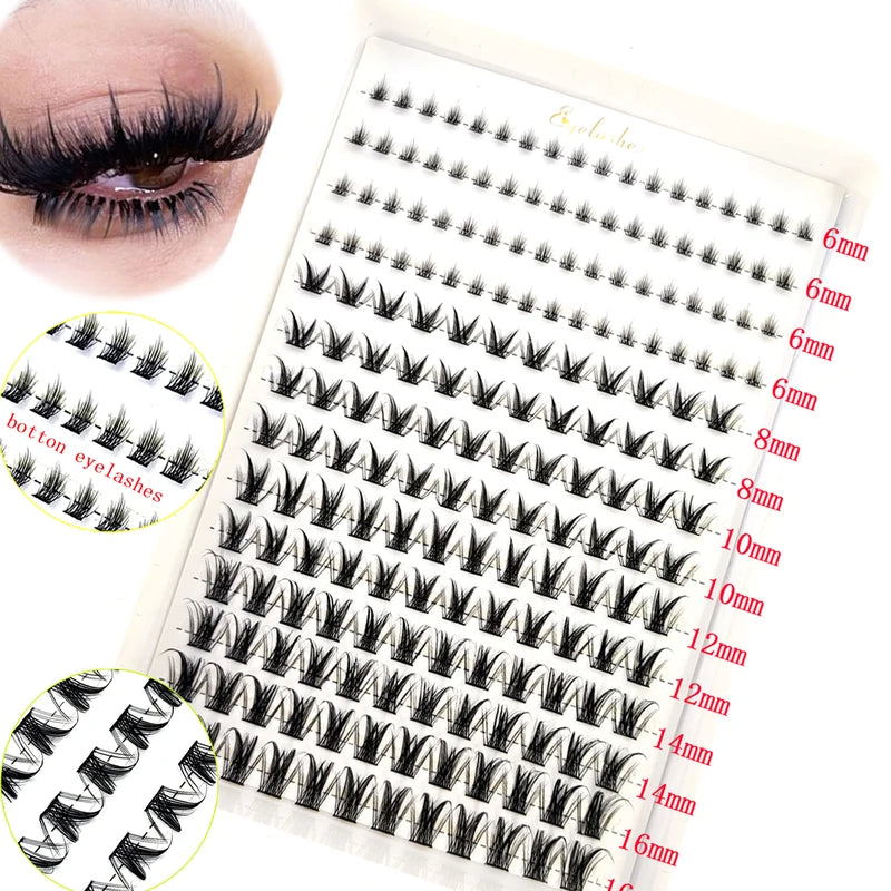 False Lash Bundle Makeup Eyelash Extension Kit Waterproof DIY Manga Lashes
