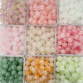 8mm 50pcs Dual Color Glass Beads for Jewelry Making DIY Bracelets & Necklaces