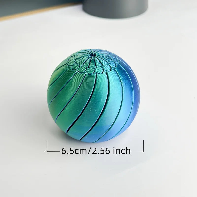 3D Printed Twist Fidget Ball Stress Relief Handheld Toy - Durable & Calming
