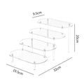 Acrylic Display Stand with Rounded Corners for Jewelry, Perfume & Cupcakes - Transparent Shelves & Organizer