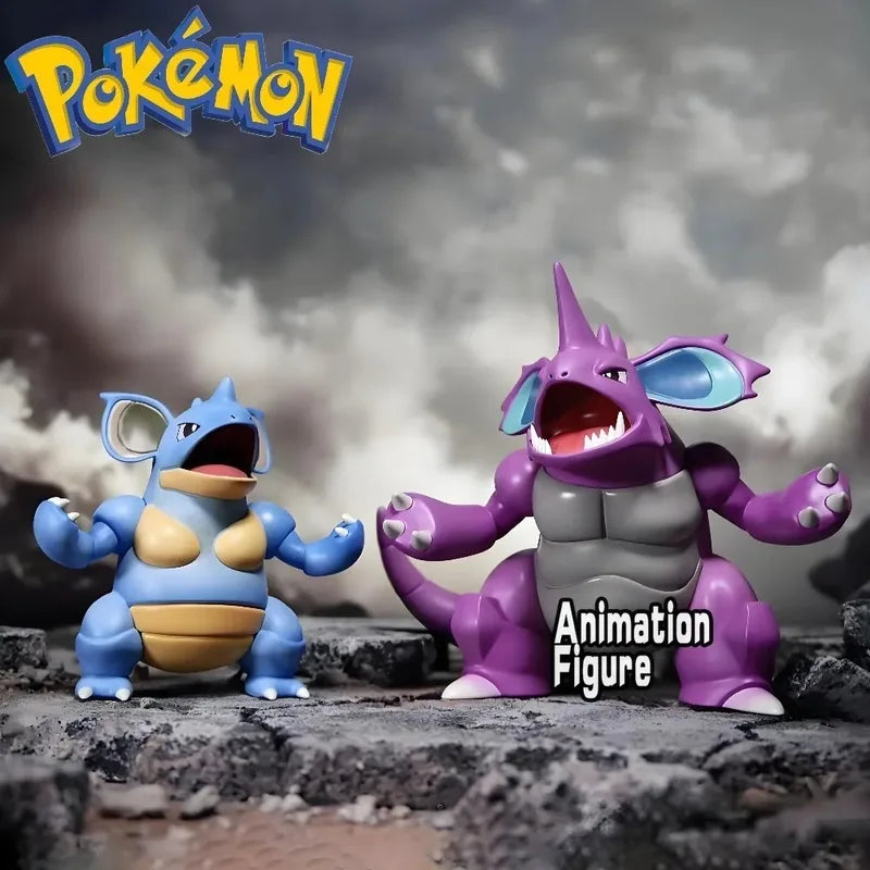 Anime Pokemon Nidoqueen & Nidoking PVC Action Figures Collectible Toys