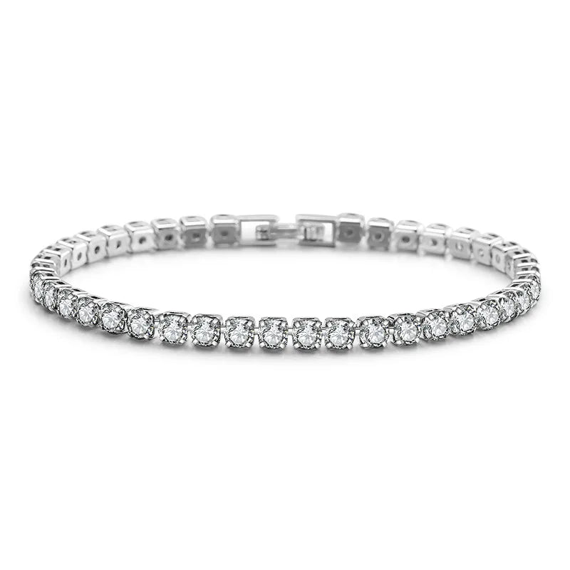 TrendMen Cubic Zirconia Tennis Bracelets for Men & Women Gold Color Jewelry Gift