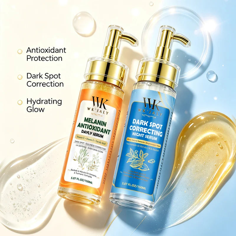 Dark Spot Correcting Day and Night Serum with Turmeric & Vitamin C - Even Skin Tone, Hydrating, Brightening, 50ml-150ml
