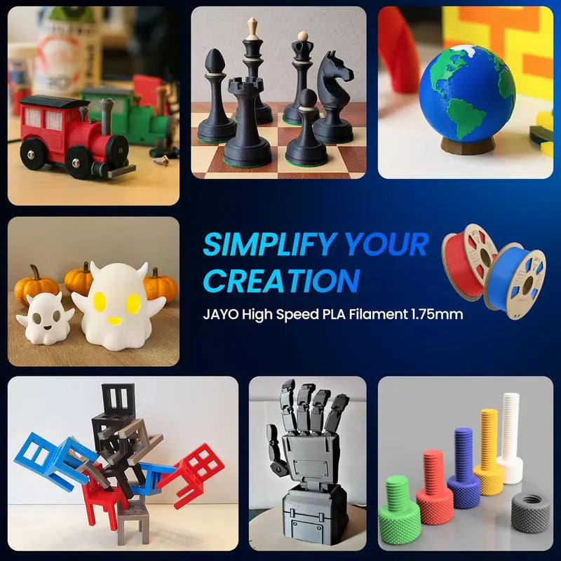 3D Printer Filament Set - PETG, PLA, Plus 1.75mm No Bubble Non-Toxic