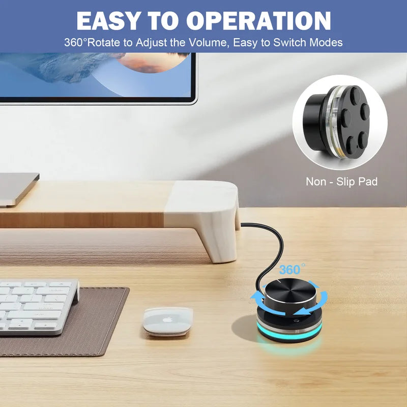 Wired Multifunctional Volume Control Knob Surface Dial for Keyboard Support
