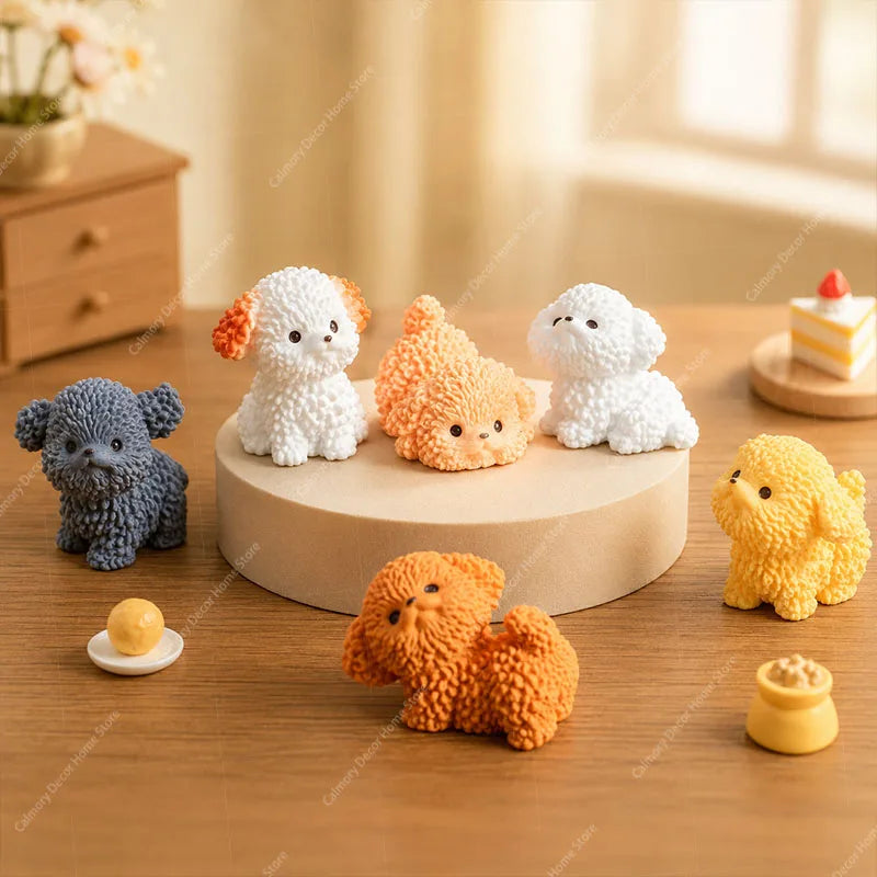 Cute Puppy Dog Micro Landscape Ornaments for Home Decor and Desktop Figurines
