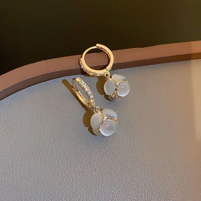 Korean Style Circle Pearl Earrings - Small Versatile Women's Jewelry