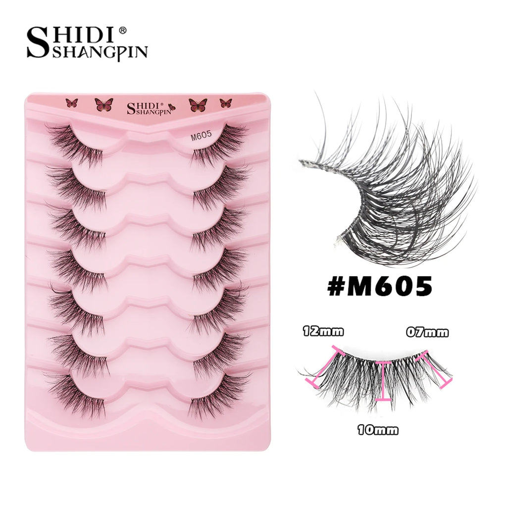 False Eyelashes Cat Eye 3D Winged Natural Faux Mink Makeup Lashes