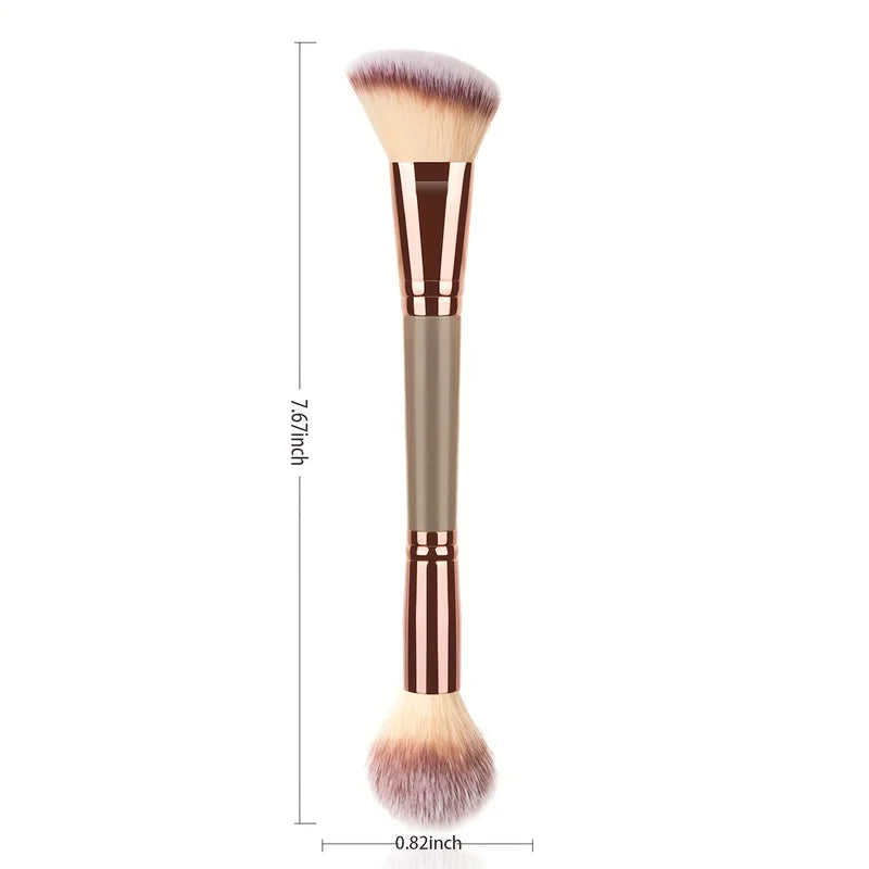 Double-Ended Foundation Makeup Brush for Liquid, Powder & Concealer